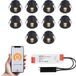 HOFTRONIC Betty Smart LED Mini Inbouwspots Set van 10 - Zwart - 12V 3W 140lm - Dimbaar - Wifi & Bluetooth - 2700K - IP44