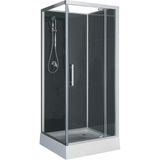 Xellanz Domino Complete Douchecabine - 80x80x210cm - Aluminium - Mat Chroom - 5mm Glas