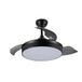 Eden pulse Plafondventilator, zwart, 6 snelheden, 3 uitklapbare vleugels, 39/49 x 45/109 cm, afstandsbediening, timer