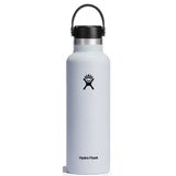 Hydro Flask Drinkfles 'Standard Mouth' (621 ml), Wit