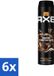 AXE Déodorant Spray Dark Temptation Parfum Chocolat Séduisant Frais 200 ml (6 pièces)