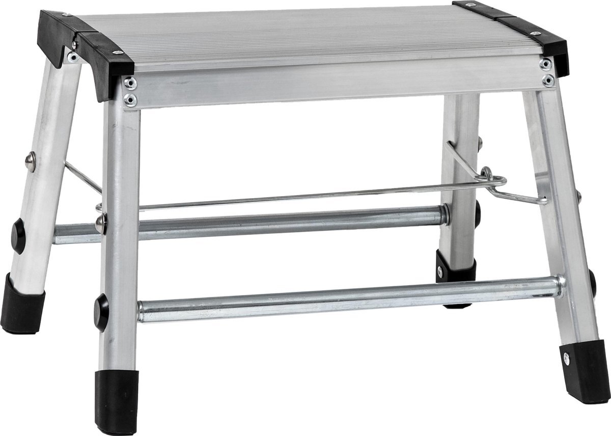 4Goodz Stevige aluminium keukentrap met 1 trede - S - 38x36x25cm