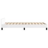 vidaXL Bedframe met hoofdeinde, zonder matras, wit, 80x200 cm