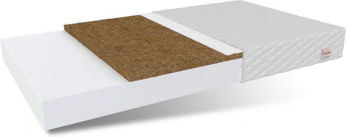 Viking Choice Kindermatras - 160x80x10 cm - koudschuim H2+H3 - met antiallergische kokos laag 160 cm / 80 cm / 10 cm