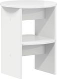 vidaXL Bijzetkast Hoogglans Wit Ø40 x 50 cm Geconstrueerd hout