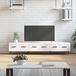 Maison Exclusive - Meuble TV, blanc laqué, 150x36x30 cm, en panneaux de particules