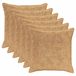 vidaXL Kussensloop 6 stuks Houten Taupe 55 x 55 cm Nep Konijnenbont