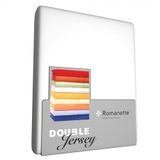 Romanette Hoeslaken Double Jersey Wit 80/90/100 x 200/210/220 cm