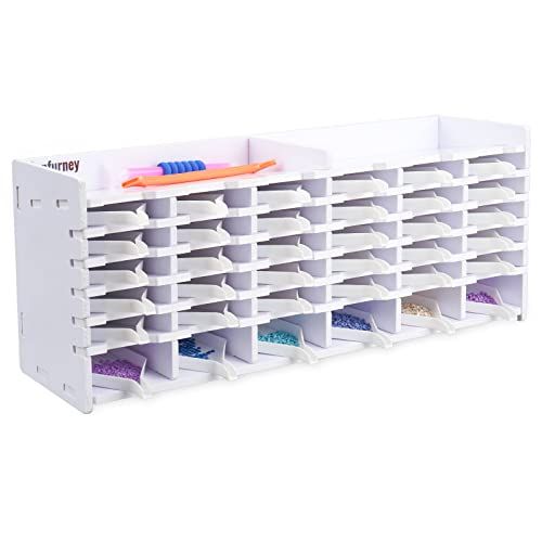 Sanfurney 36 sleuven diamant schilderij lade toren organizer met boor pen houder, multi-boot platen opbergrek, diamant schilderij accessoires kits, cadeau voor volwassenen DIY Craft Arts (36 trays