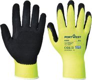 Portwest Hi-Vis Grip Handschoen - Latex - Geel - L
