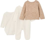 Vertbaudet Ensemble de naissance 3 pièces chiné beige