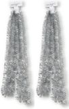 Inge-glas Inge's Christmas Decor Gmbh 6x stuks kerstslinger zilver ca. 270cm