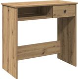 vidaXL Bureau 80x40x75 cm bewerkt hout artisanaal eikenkleurig
