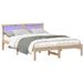 vidaXL Bedframe - met hoofdeinde - Bruin - 120 x 200 cm - Massief grenenhout