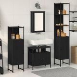 Maison Exclusive - Ensemble de meubles de salle de bain 4 pièces, chêne noir, bois composite