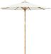 Syfax Bamboe Tuinparasol Rond Ø 240 x 260 cm Crèmewit