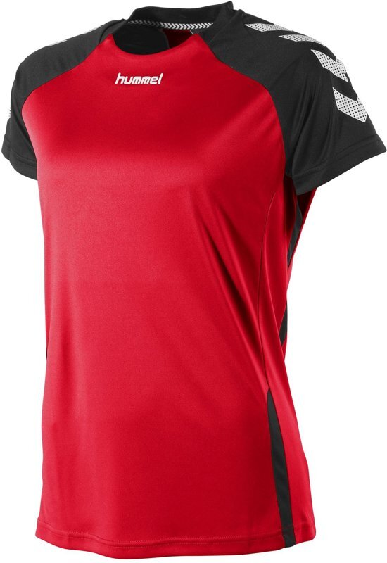 Hummel Aarhus Sportshirt - Maat XL - Vrouwen - rood/zwart/wit