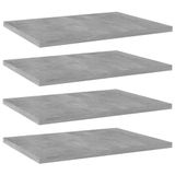 vidaXL - Wandschappen - 4 stuks - 40x30x1,5 cm - bewerkt hout - betongrijs