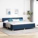 Prolenta Maison Exclusive - Boxspringbed met hoofdeinde, blauw, 200 x 200 cm, gestoffeerd