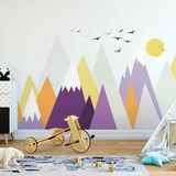 Ambiance Sticker Muursticker Scandinavisch Bergdesign JUKKA 60x90cm