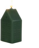 Annas Collection Kaars huisje wax 3d vlam 5x6x15 cm jade groen