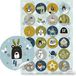 Stickers cijfers advent 1-24 dieren - Set van 24