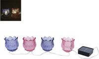VAN MANEN Lichtsnoer LED Tulp solar multicolor glas 35x15x7cm decoratie