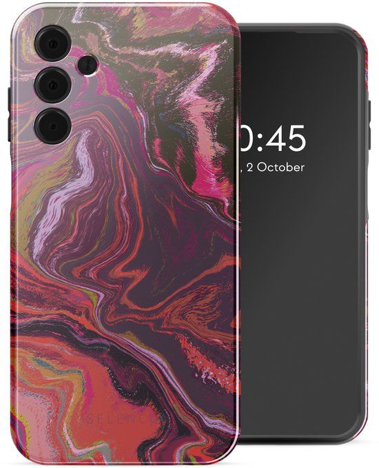 Selencia Hoesje - Geschikt voor Samsung Galaxy A15 (4G) / A15 (5G) - Backcover - Marble Purple