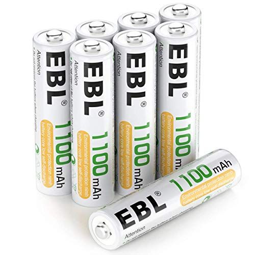 EBL AAA oplaadbare batterijen 1100 mAh 8 stuks - 1.2v voorgeladen