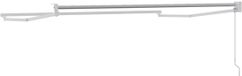vidaXL - Handmatige Afscheidingsframe - 3,5 x 2 m - Wit - Gepoedercoat Aluminium