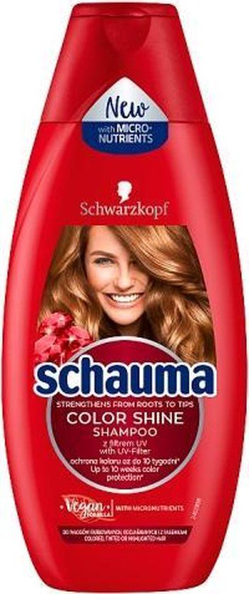Schwarzkopf Schauma Color Shine Color Protection Shampoo met UV-filter voor gekleurd haar, 400 ml