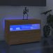 Maison Exclusive - Meuble TV avec éclairage LED, 2 pièces, chêne Sonoma, 60x35x40 cm