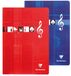 Clairefontaine Muziek- en Zangschrift, A4, 48 Pagina's, Geniet, Softcover, Blauw/Rood