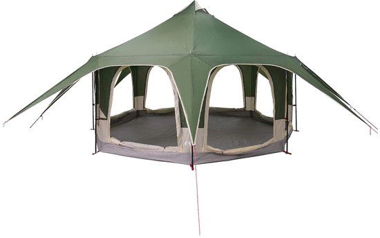 vidaXL Familietent 5-persoons Groen Polyester