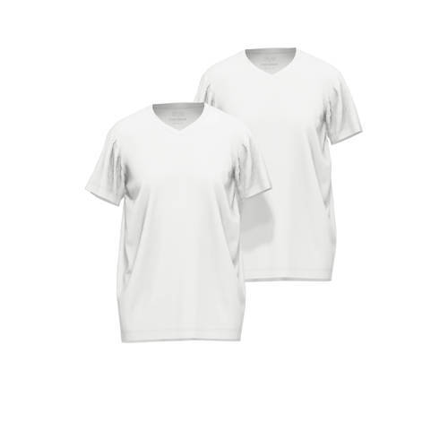 Ceceba Ceceba +size ondershirt met buikmaat (set van 2) wit