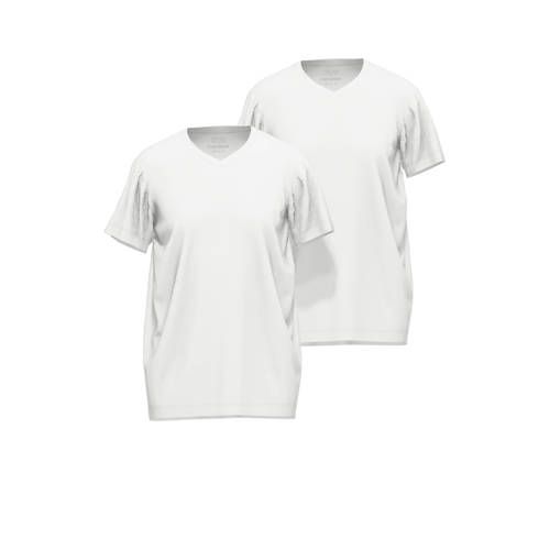 Ceceba +size ondershirt met buikmaat (set van 2) wit