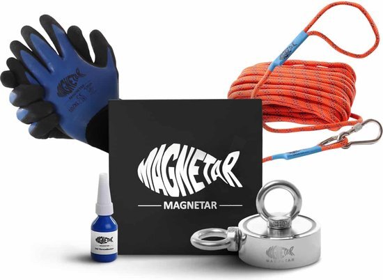 Magnetar Buldog 200 + 200 vismagneet om te magneetvissen Kwaliteits magneet met de beste neodymium metaalvissen