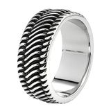 Zippo Tyre Ring zilver/zwart maat 70