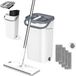 OEM Mop en emmer, microvezel, roestvrijstalen steel, dubbele kamer, 4 liter
