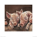 De kunstgroep Louise Brown (Oink) kunstdruk, papier, meerkleurig, 40 x 40 x 1,3 cm