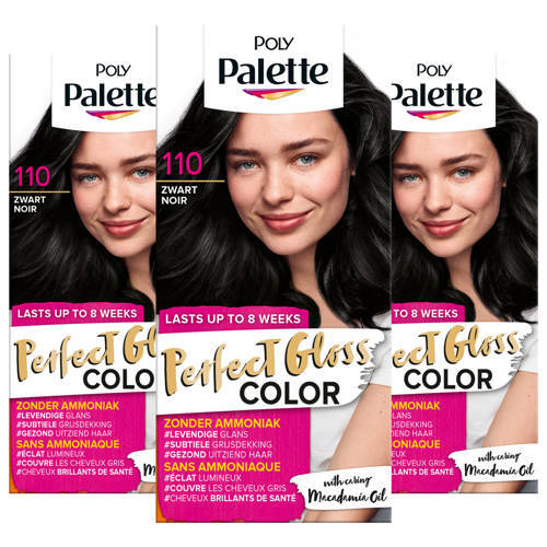 Schwarzkopf Schwarzkopf Poly Palette haarkleuring - voordeelverpakking - 110 Glossy Zwart