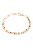 Gaya Bracelet Rose Gold Pink 17 cm Staal