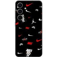 NIKE JORDAN BLANC ROUGE fond noir COQUE Maniacase Beschermhoes Samsung Galaxy S24 PLUS