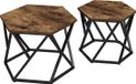 Vicco Fyrk Salontafel set – 57 x 57 cm 2 delen Eiken rustiek