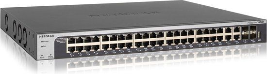 Netgear XS748T - 48-Port Gigabit Smart Managed Switch with 10G Support and PoE - Gray