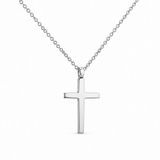 LGT JWLS Dames ketting met hanger - Zilverkleurig edelstaal - Kruis - 45 cm