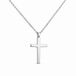 LGT JWLS Dames ketting met hanger - Zilverkleurig edelstaal - Kruis - 45 cm