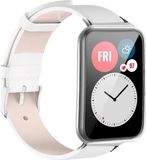 Strap-it Leren smartwatch bandje - wit