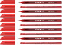 Schneider Vizz balpen (voor gemakkelijk en snel schrijven, schrijfkleur: rood, lijnbreedte M) 10 stuks