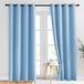 NICETOWN Hemelsblauwe verduisterende gordijnen - woondecoratie raambekleding ring top verduisterende gordijnen gordijnen voor woonkamer (2 panelen, 132 x 214, blauw)